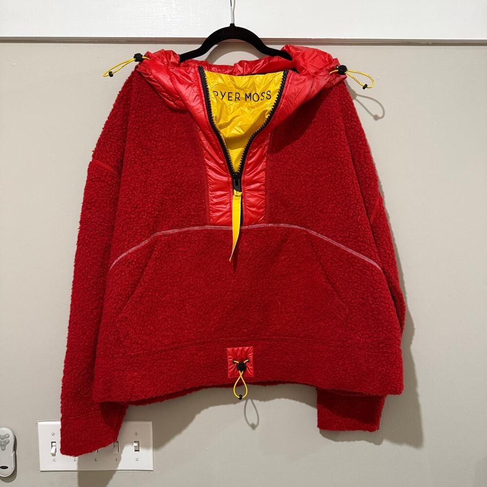 Canada Goose Pyer Moss CG Disk Anorak Pullover Jacket Red Rouge - Picture 2 of 10
